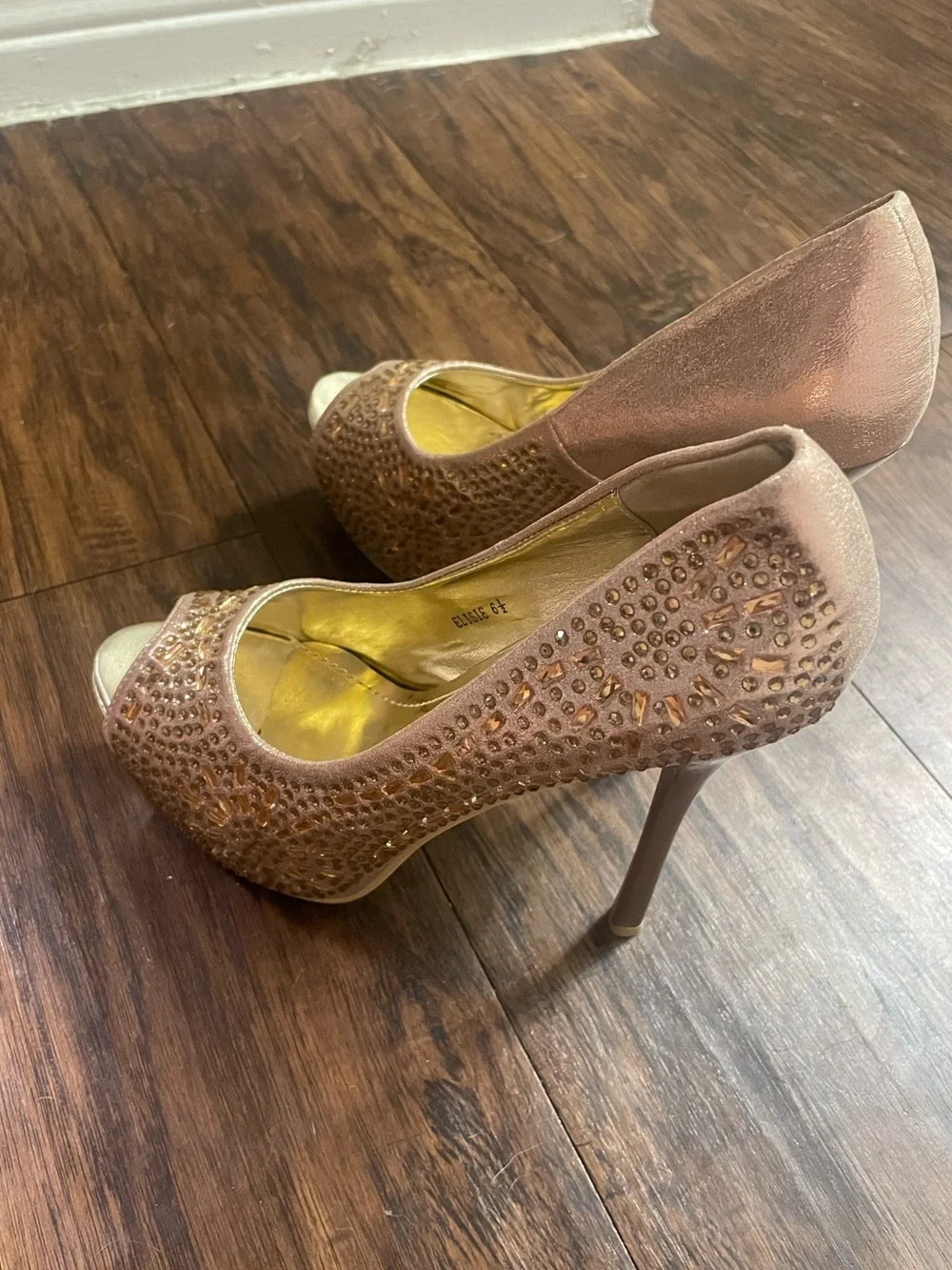 Women's Embellished Peep-Toe High Heels